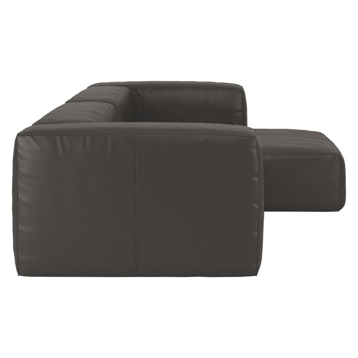 Opollo Brown Leather Small Right Arm Chaise Sofa Group, Brown – image 4
