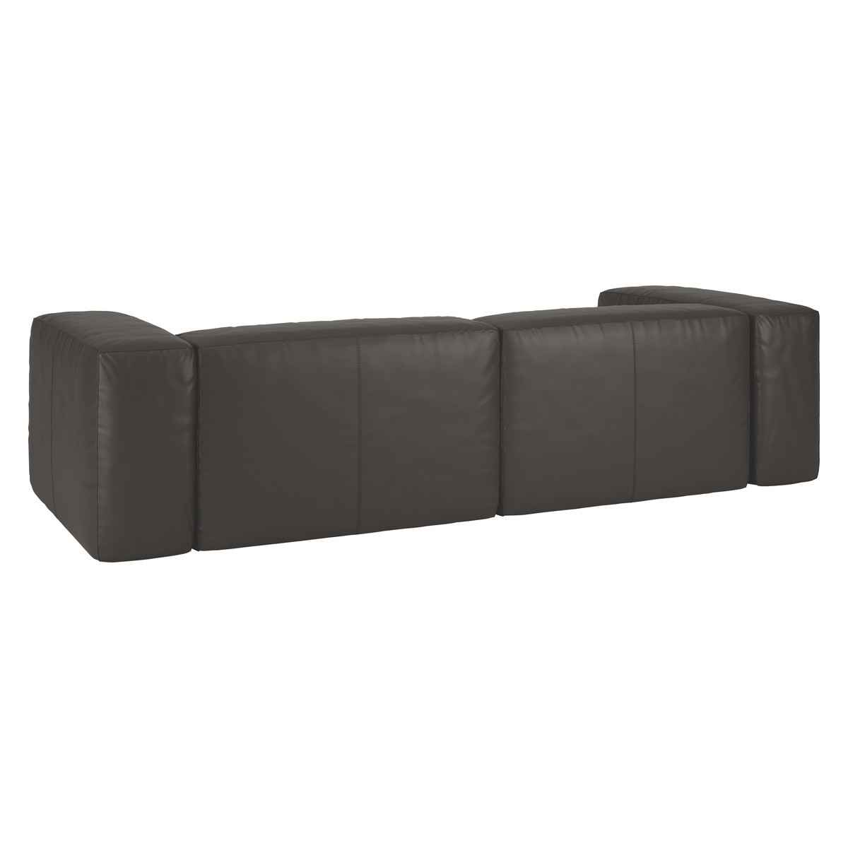 Opollo Brown Leather Small Right Arm Chaise Sofa Group, Brown – image 5