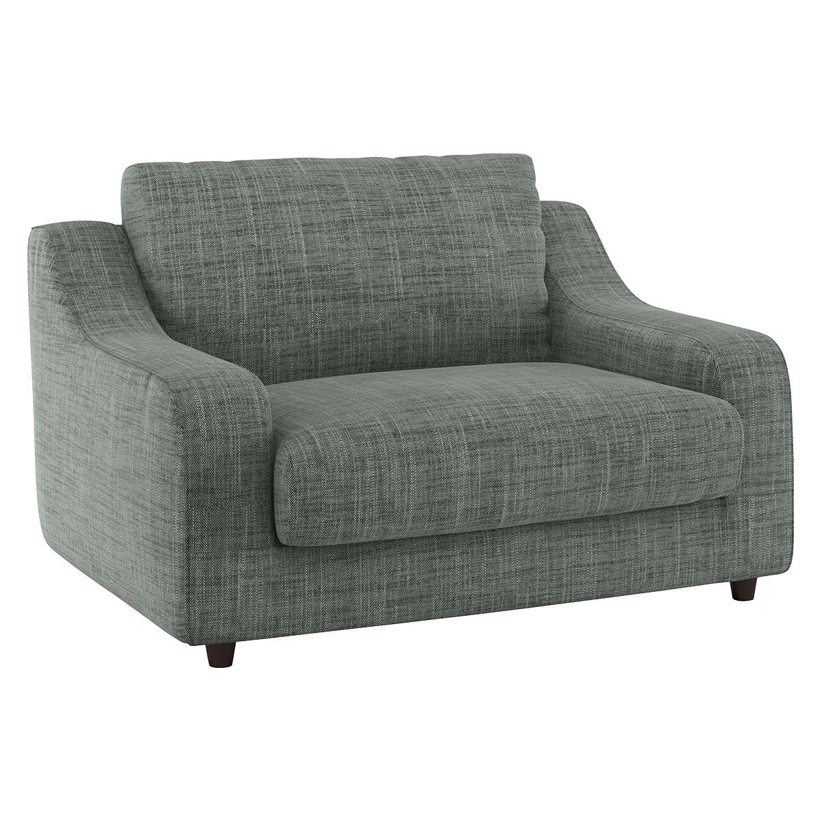 Slope Grey Italian FaBric Woven Loveseat Sofa, Grey – image 3