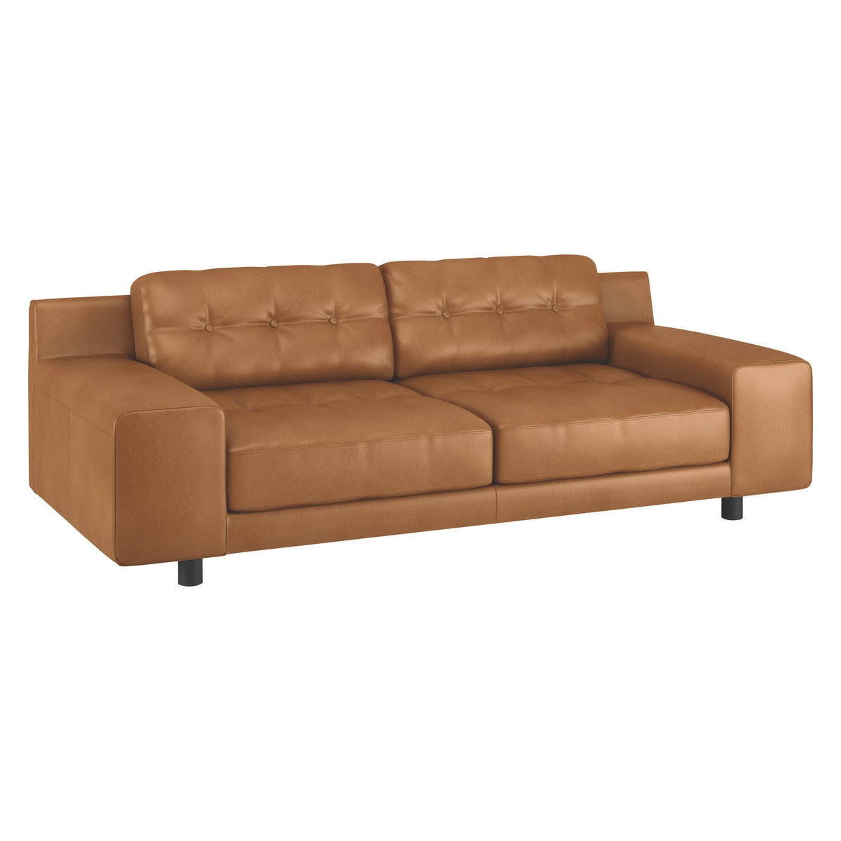 Hendricks Mid Tan Leather 3 Seater Sofa, Mid Tan – image 3