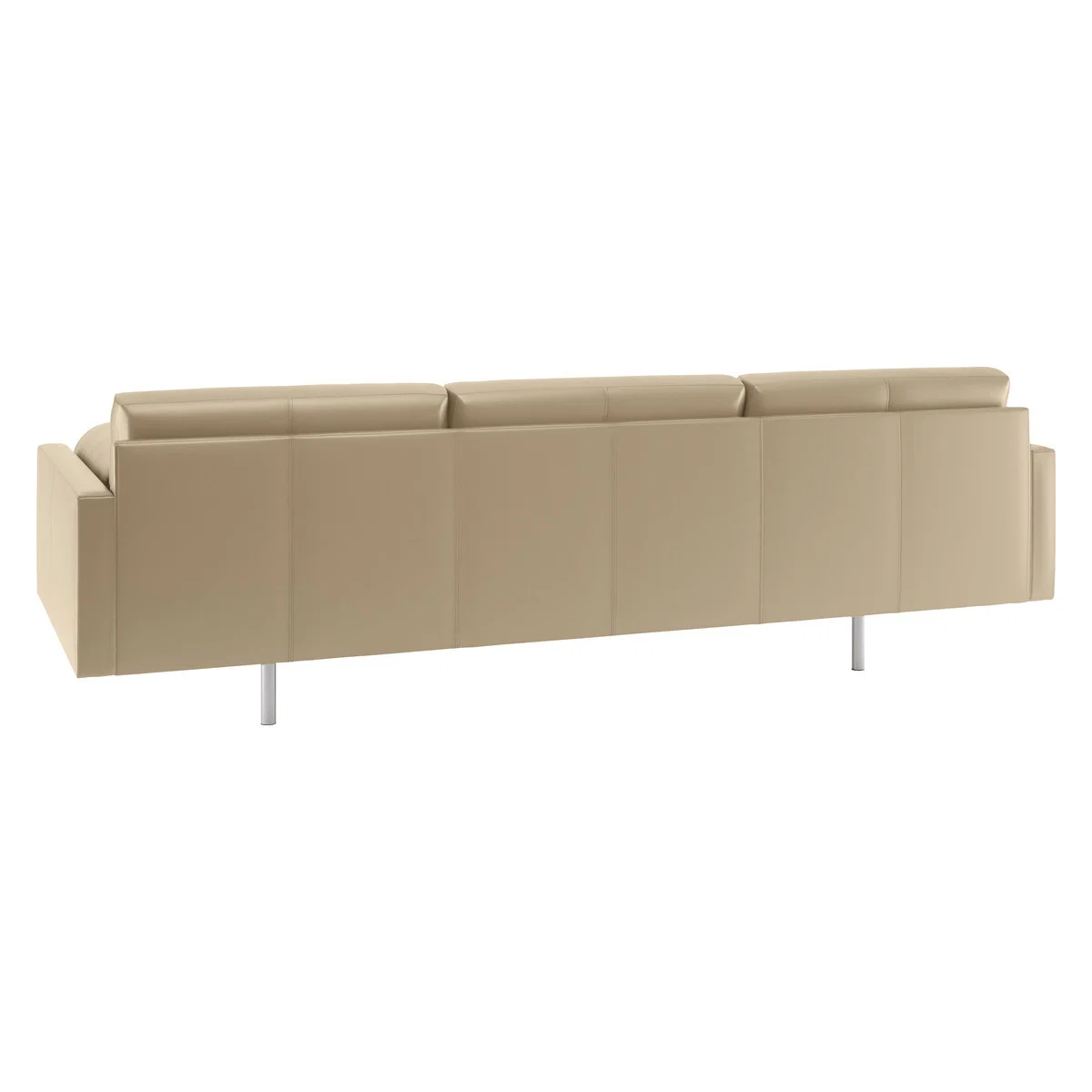 Spencer Stone Leather 4 Seater Sofa, Metal Legs, Stone – image 5
