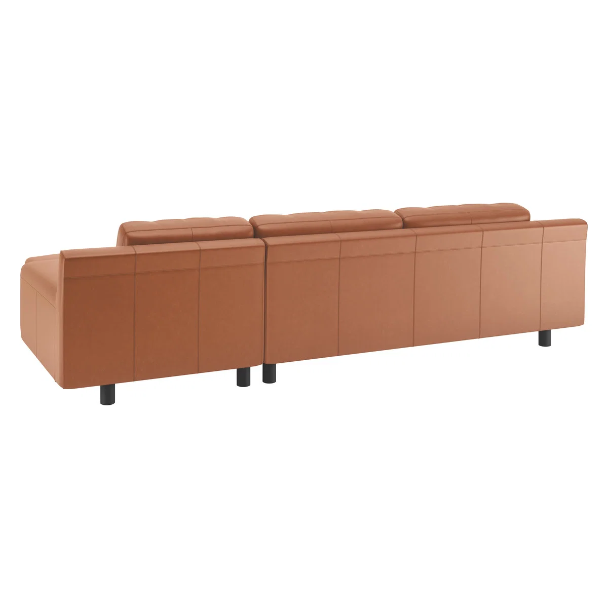Hendricks Tan Luxury Leather Right Arm Chaise Sofa, Tan – image 5