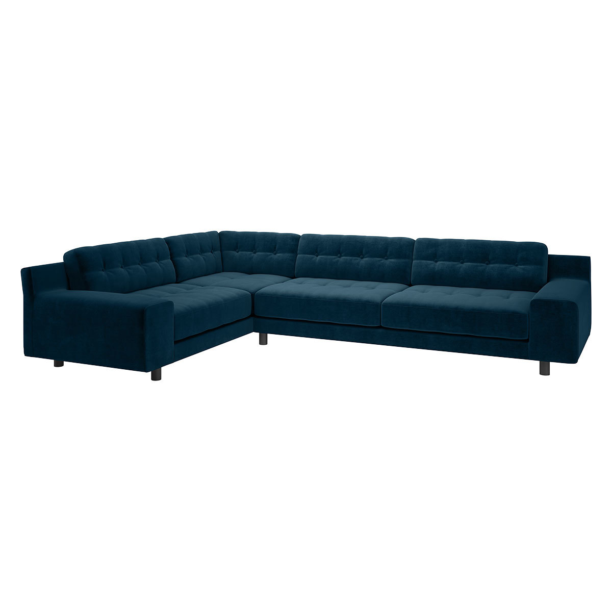 Hendricks 4 Seat Ink Blue Right Hand Corner Sofa, Blue – image 3