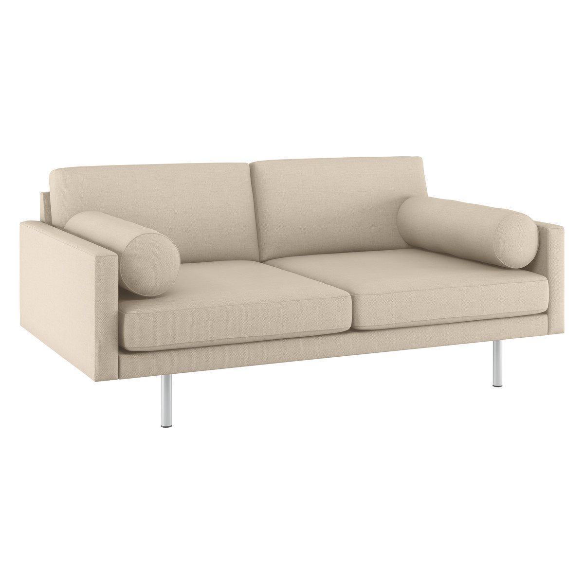 Spencer Natural Italian Woven 2 Seater Sofa, Metal Legs, Natural – image 3