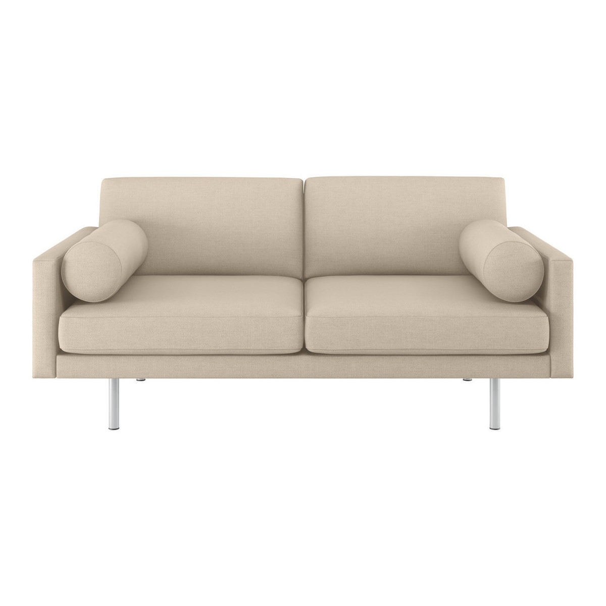 Spencer Natural Italian Woven 2 Seater Sofa, Metal Legs, Natural – image 1