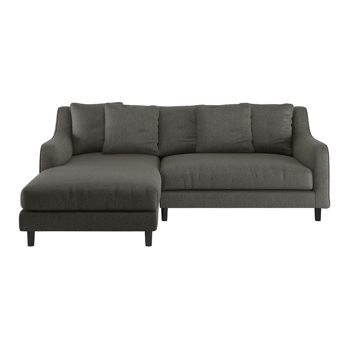 Swift Charcoal Grey FaBric Left Hand Chaise Sofa, Charcoal – image 1