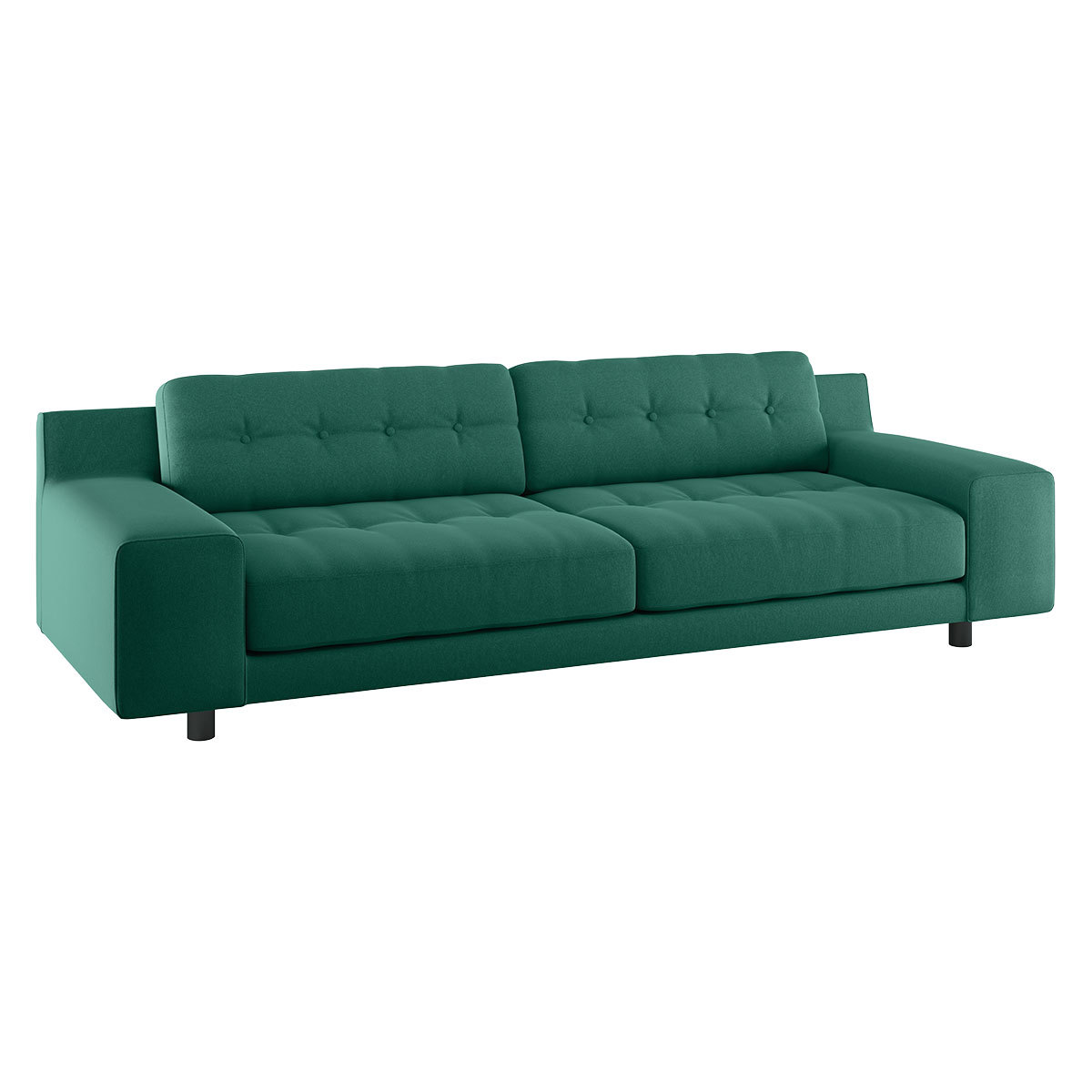 Hendricks Green FaBric 4Seater Sofa, Green – image 3