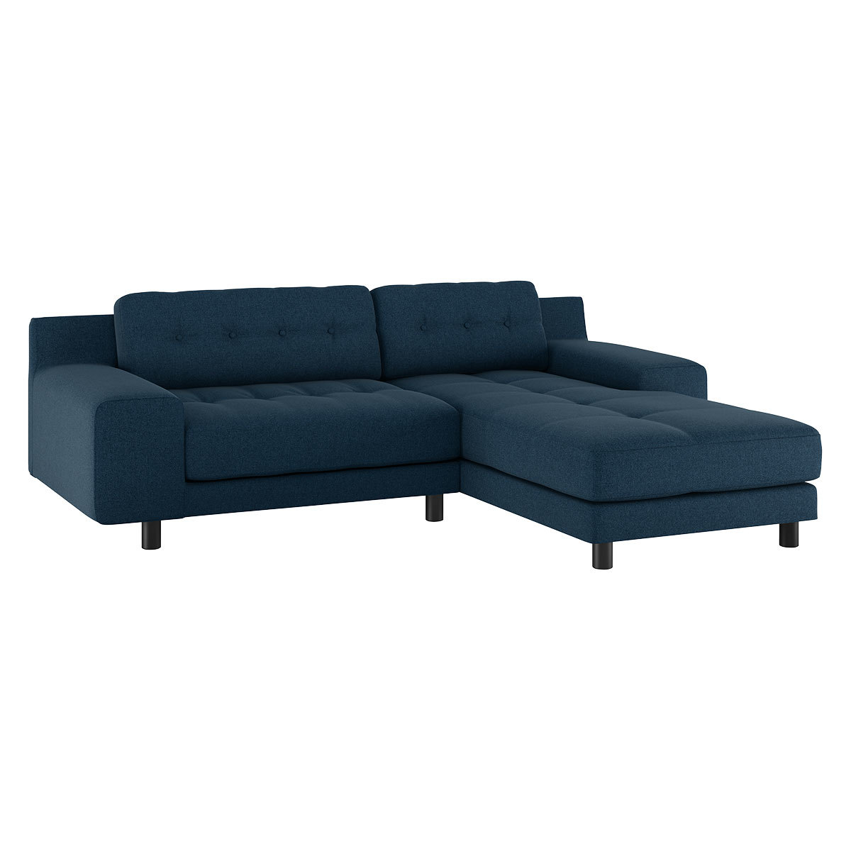 Hendricks Blue Tweed Wool Small Right-Hand Chaise Sofa, Navy – image 3