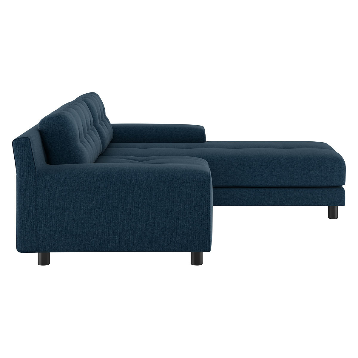 Hendricks Blue Tweed Wool Small Right-Hand Chaise Sofa, Navy – image 4
