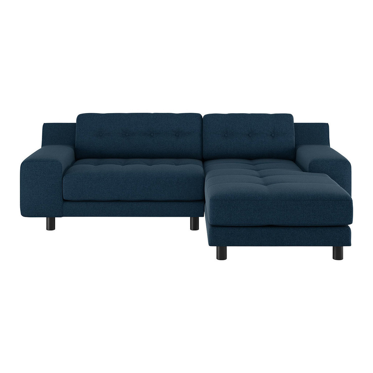 Hendricks Blue Tweed Wool Small Right-Hand Chaise Sofa, Navy – image 1