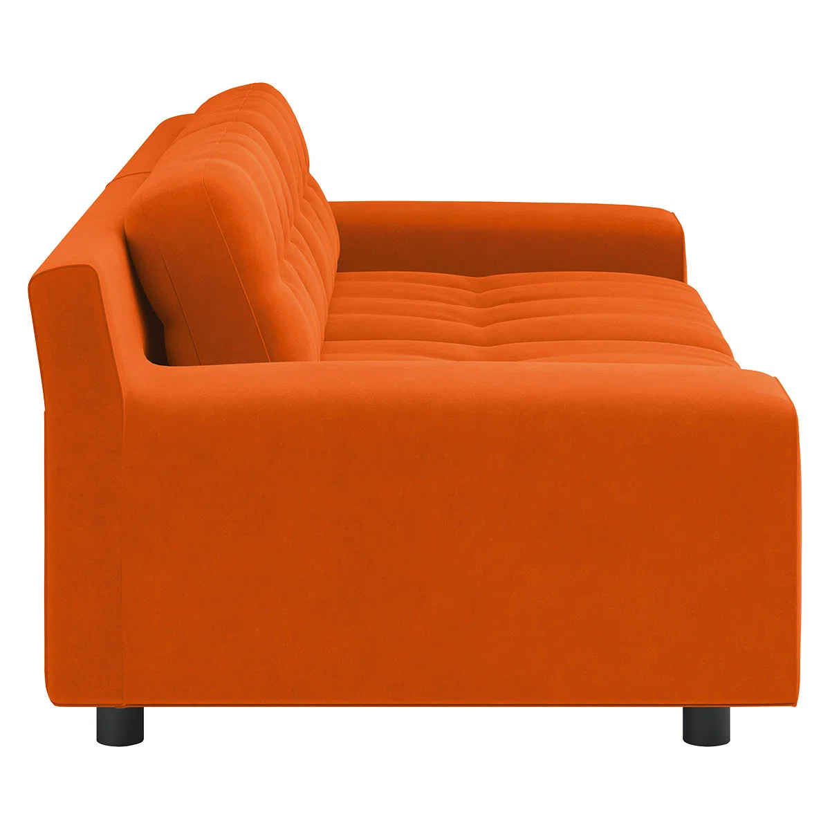 Hendricks Orange Velvet 3 Seater Sofa, Orange – image 4