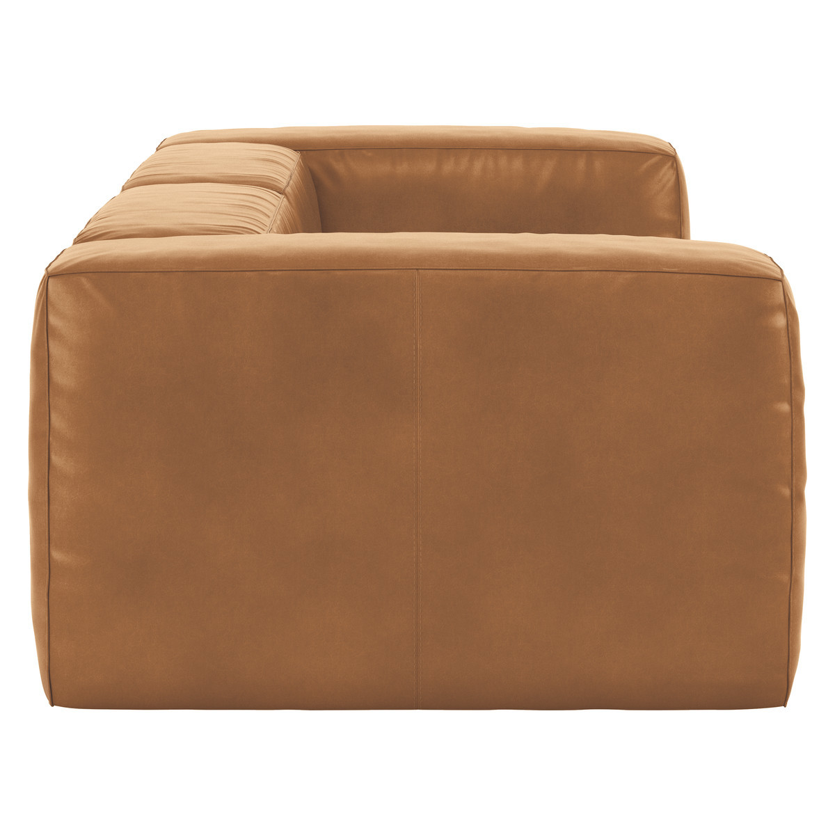 Opollo Mid Tan Leather 3 Seater Sofa, Mid Tan – image 4