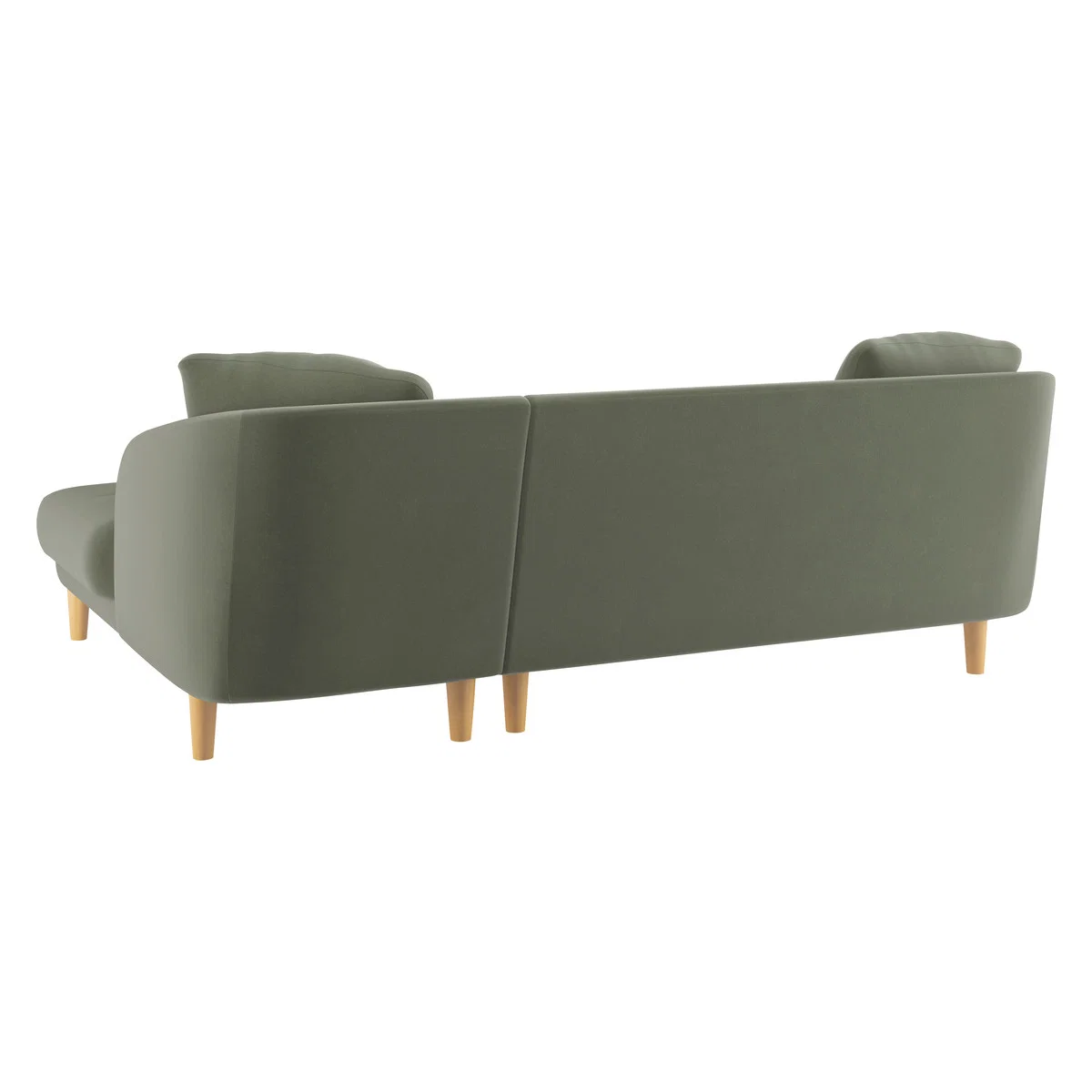 Colby Sage Green Velvet Right Arm Chaise Sofa, Green Green – image 5