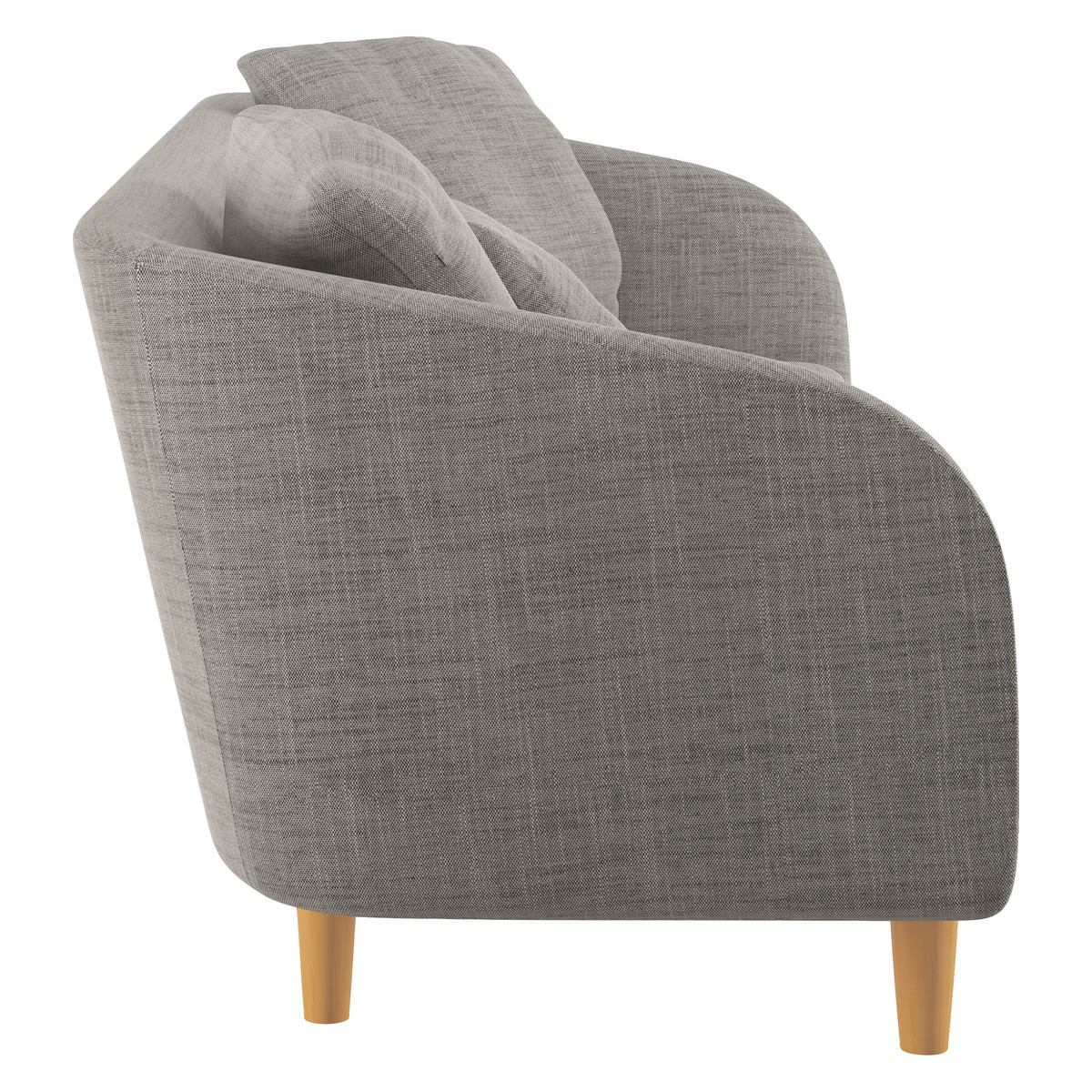 Colby Black And White Italian Woven FaBric 3 Seater Sofa, Black And White – image 4