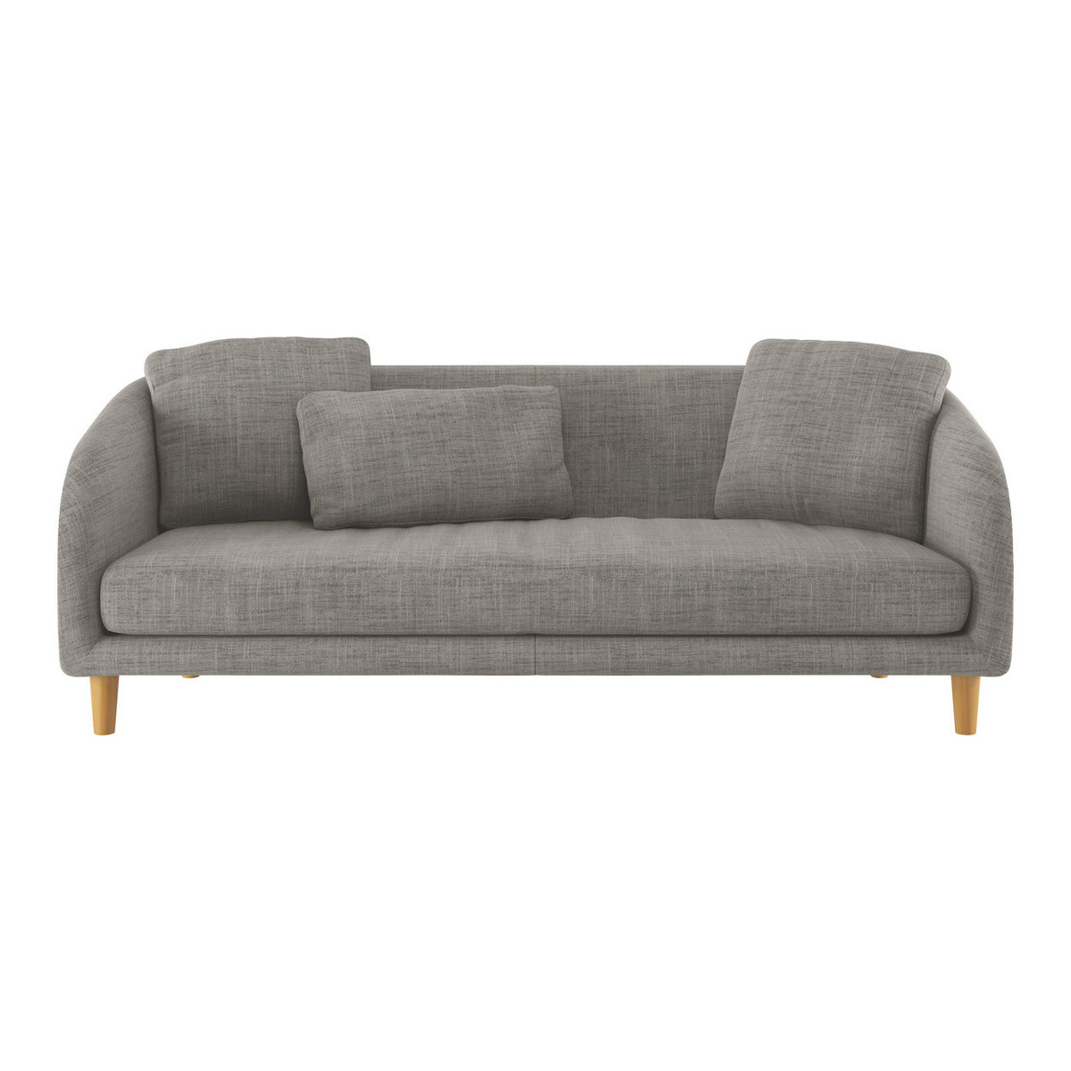 Colby Black And White Italian Woven FaBric 3 Seater Sofa, Black And White – image 1
