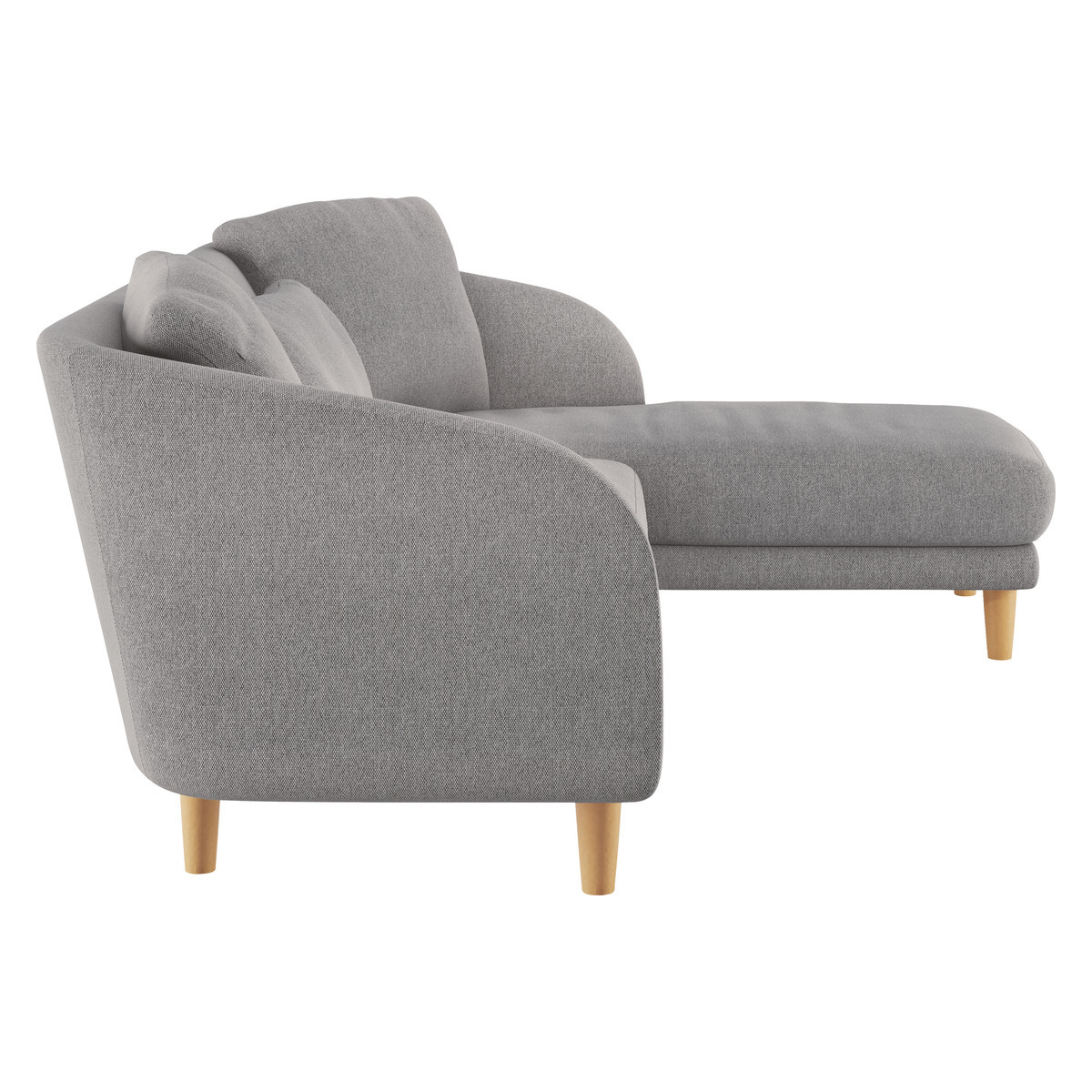 Colby Grey FaBric Right Arm Chaise Sofa, Grey – image 4
