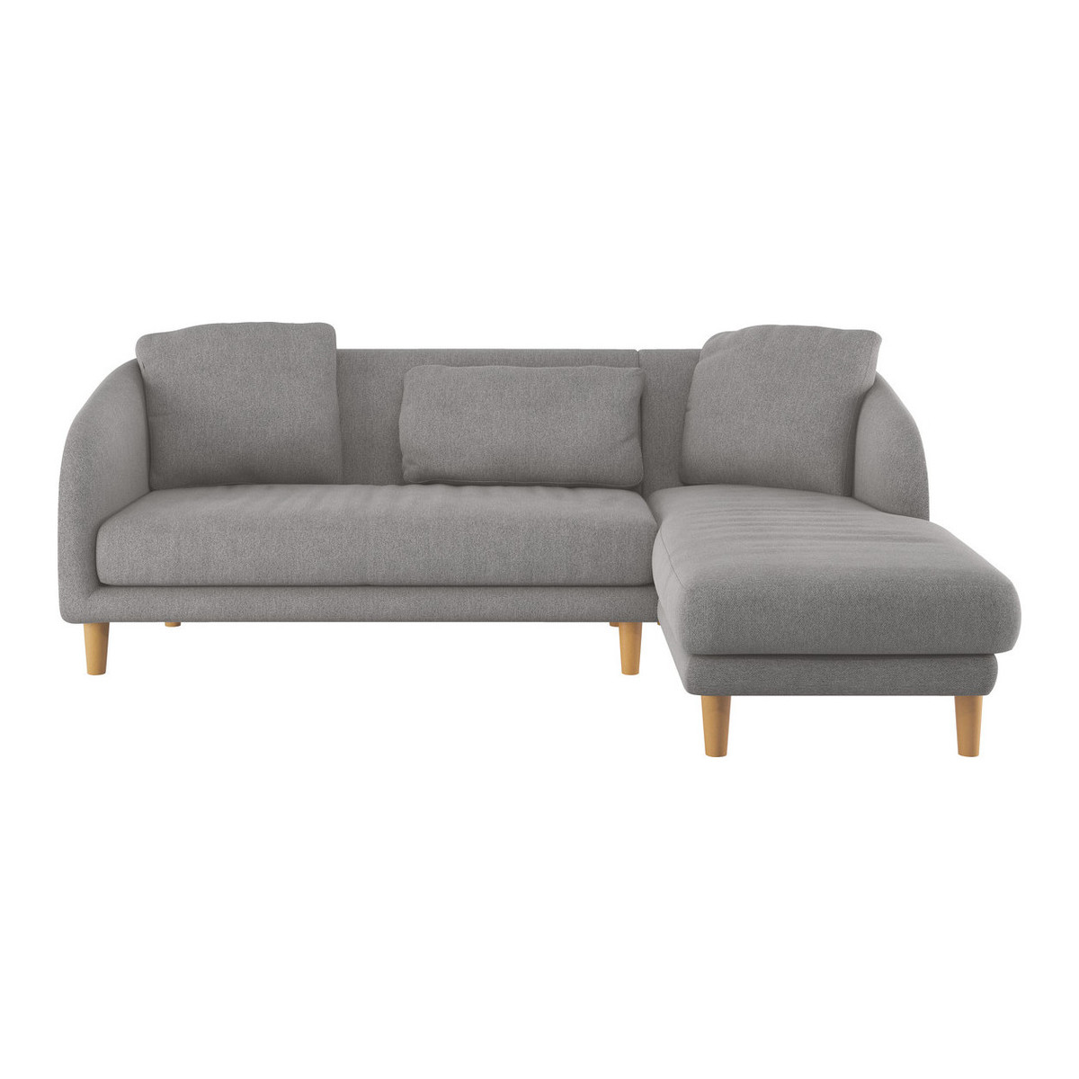 Colby Grey FaBric Right Arm Chaise Sofa, Grey – image 1