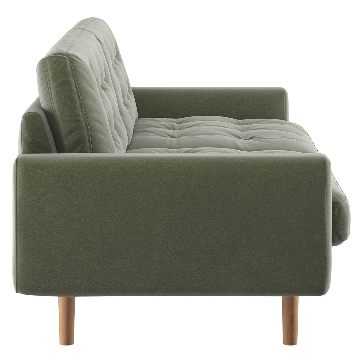 Fenner Sage Green Velvet 2 Seater Sofa, Green Green – image 4