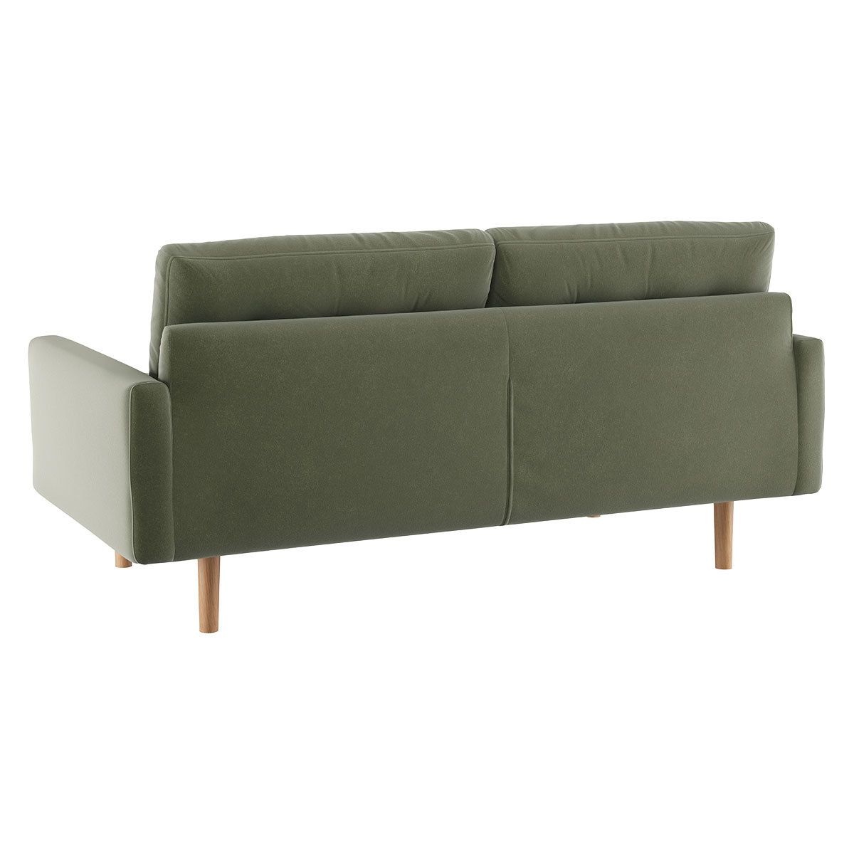 Fenner Sage Green Velvet 2 Seater Sofa, Green Green – image 5