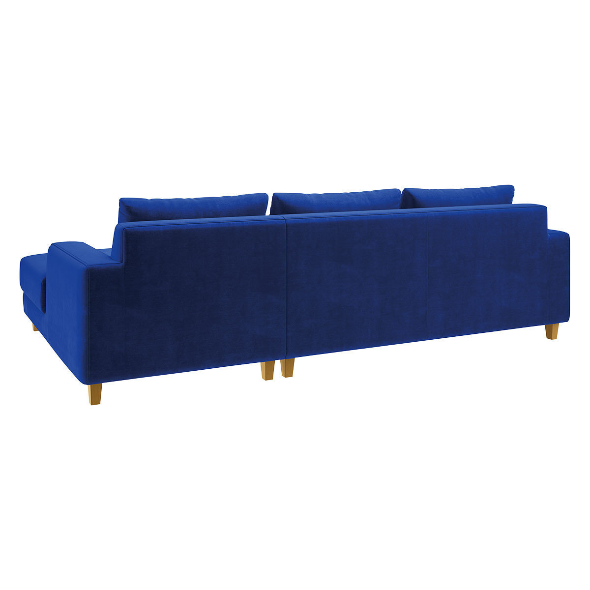 Wiltons Cobalt Blue Velvet Right Hand Chaise Sofa, Blue – image 5