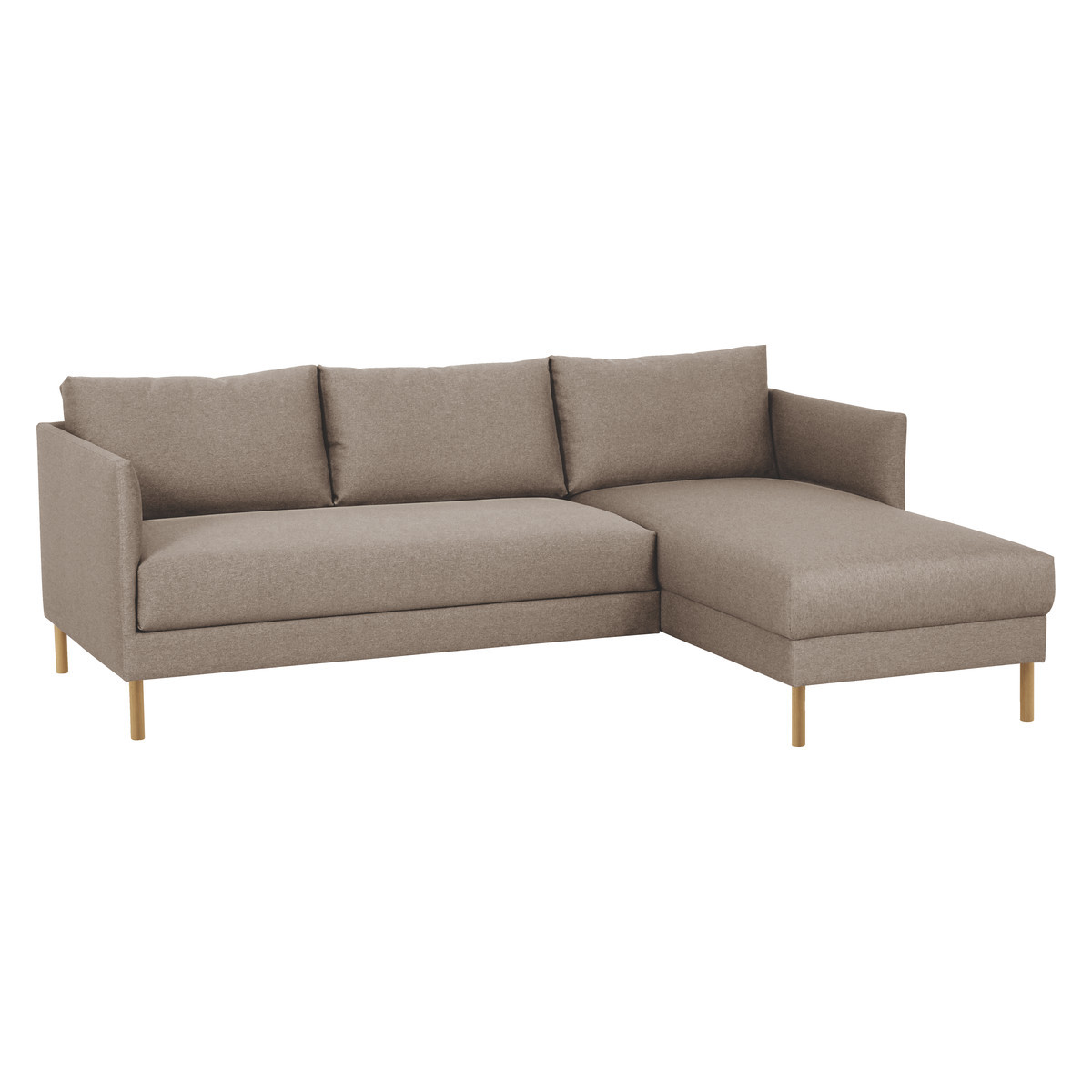 Hyde Natural FaBric Right-Arm Chaise Sofa, Wooden Legs, Natural – image 3