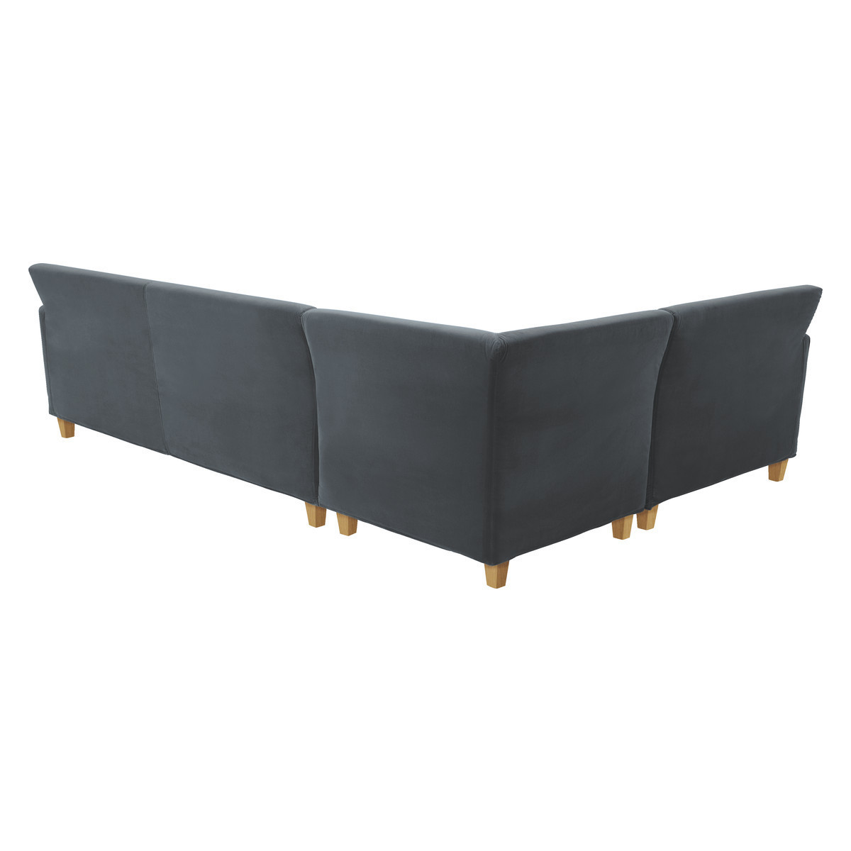 Chester Dark Grey Velvet Right-Arm Corner Sofa, Grey – image 5