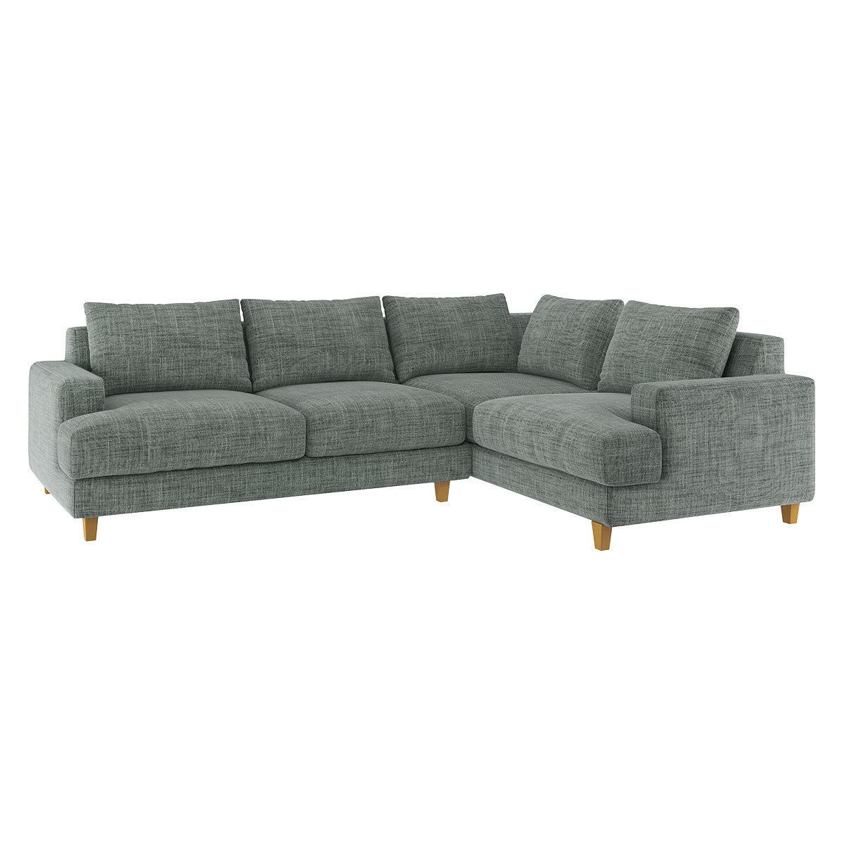 Wiltons Grey Woven FaBric Left Hand Corner Sofa, Grey – image 3