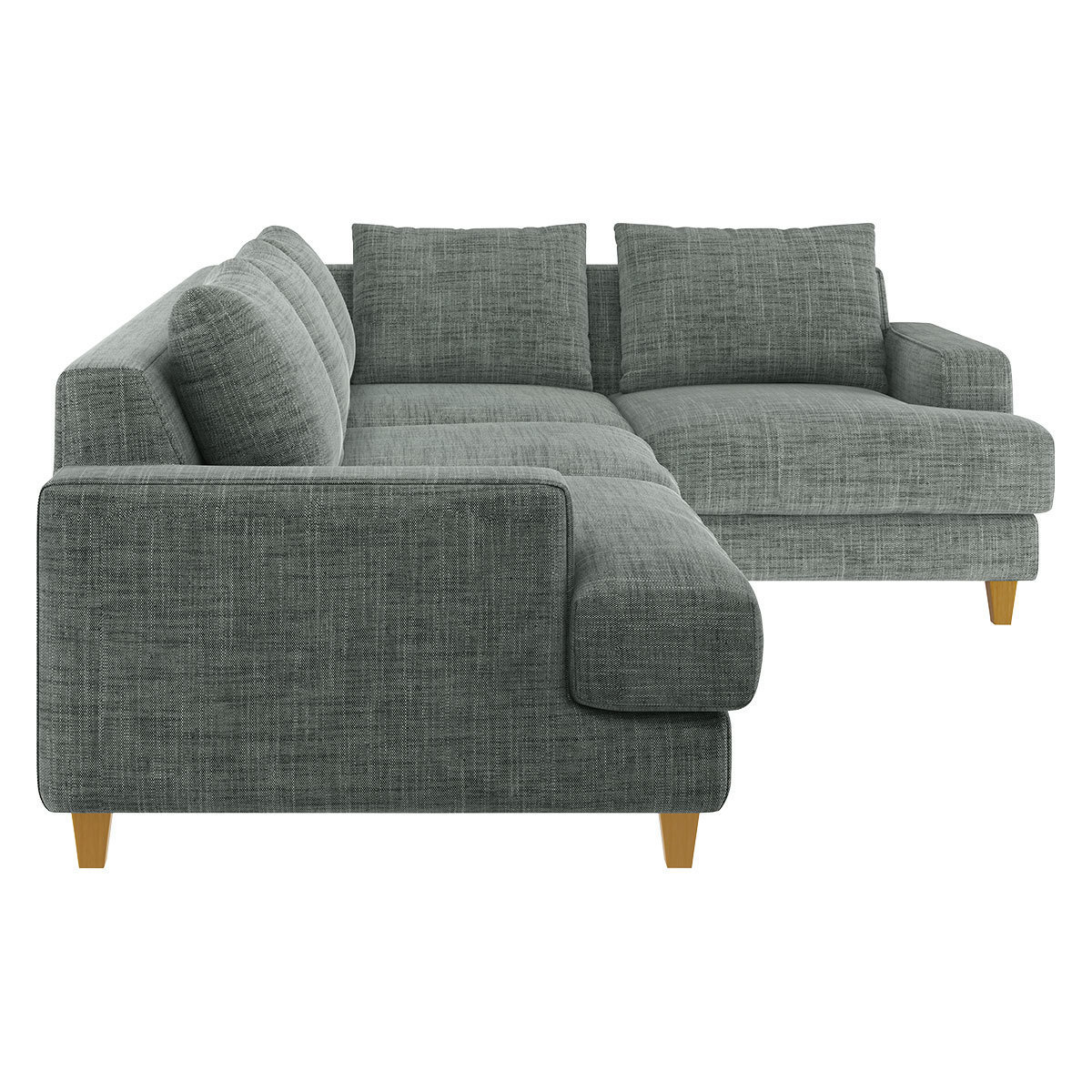 Wiltons Grey Woven FaBric Left Hand Corner Sofa, Grey – image 4