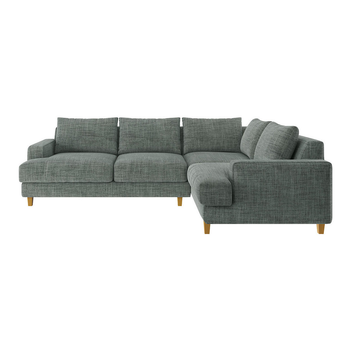 Wiltons Grey Woven FaBric Left Hand Corner Sofa, Grey – image 1