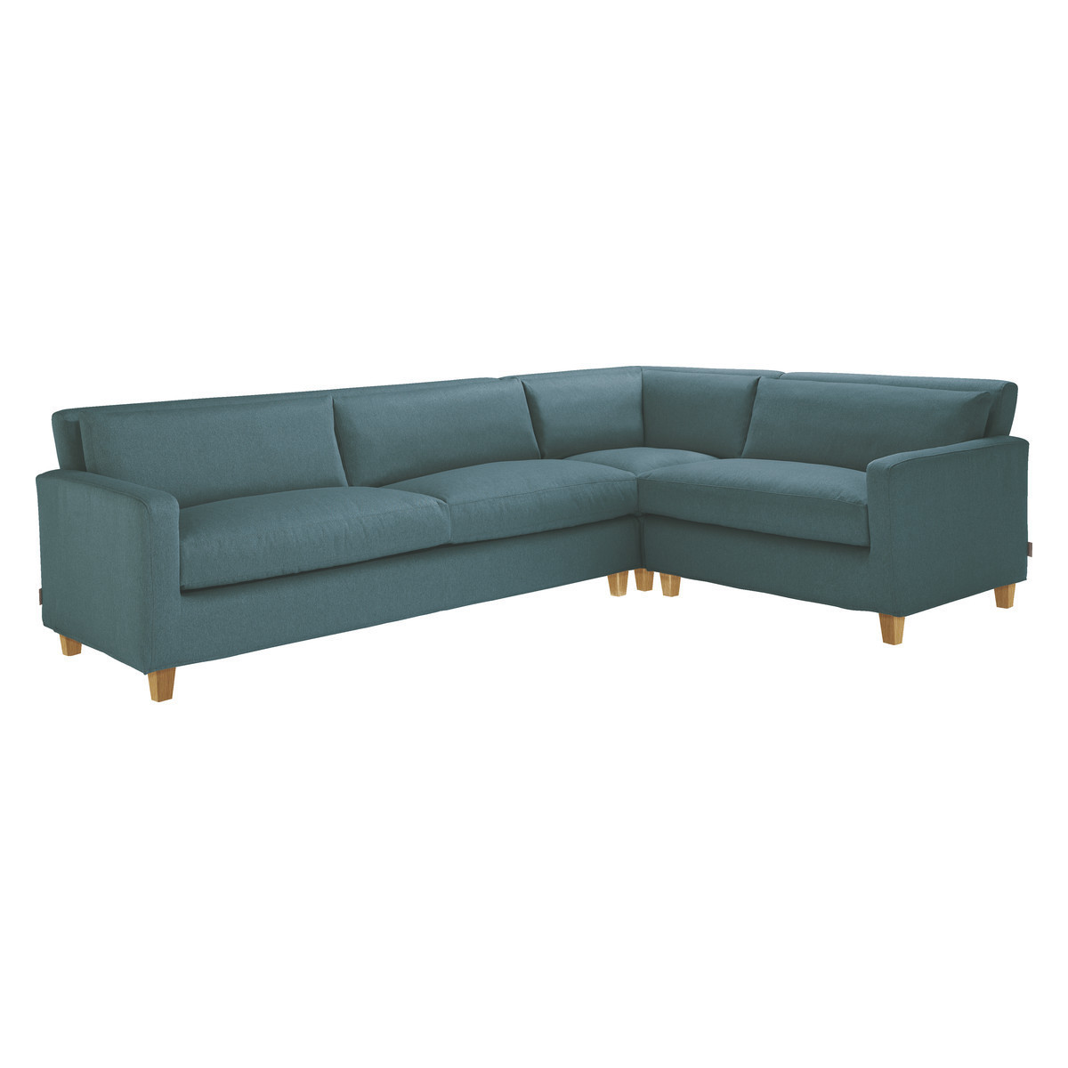 Chester Teal Blue FaBric Left-Arm Corner Sofa, Blue – image 3