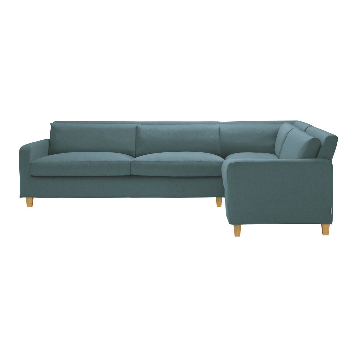 Chester Teal Blue FaBric Left-Arm Corner Sofa, Blue – image 1