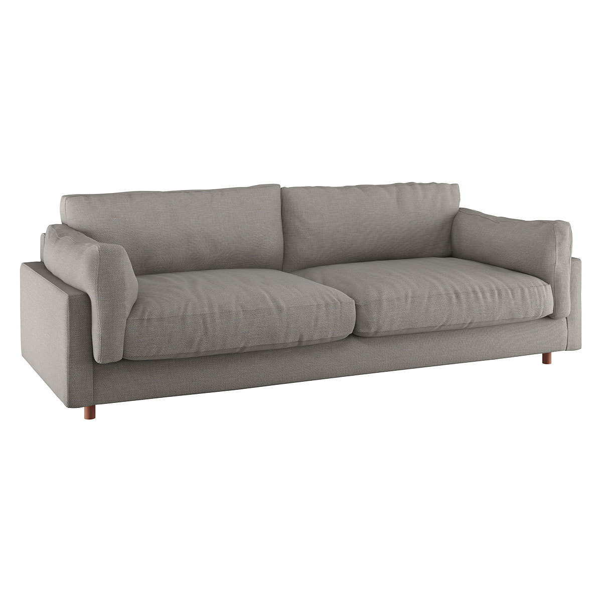 Elkin Grey Textured FaBric 4 Seat Sofa, Grey – image 3
