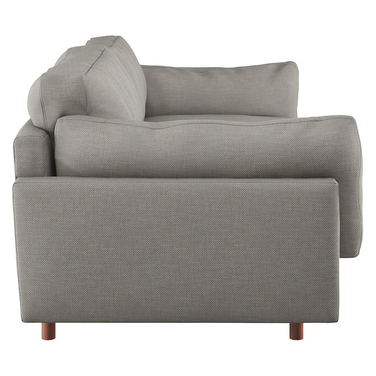Elkin Grey Textured FaBric 4 Seat Sofa, Grey – image 4