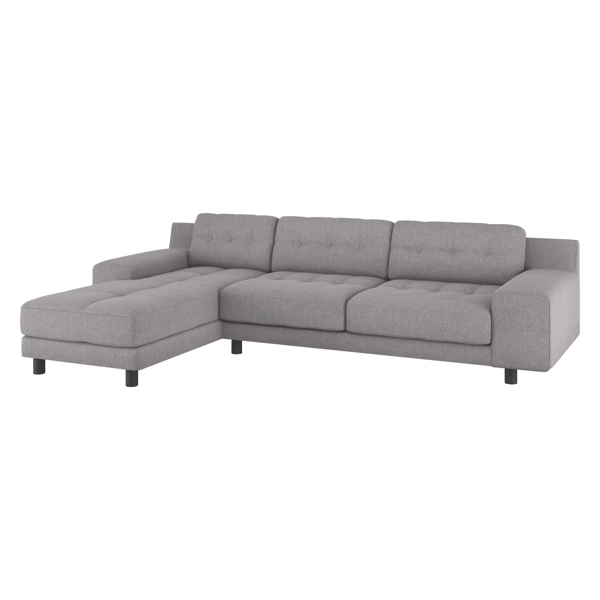 Hendricks Grey FaBric Left Arm Chaise Sofa, Grey – image 3