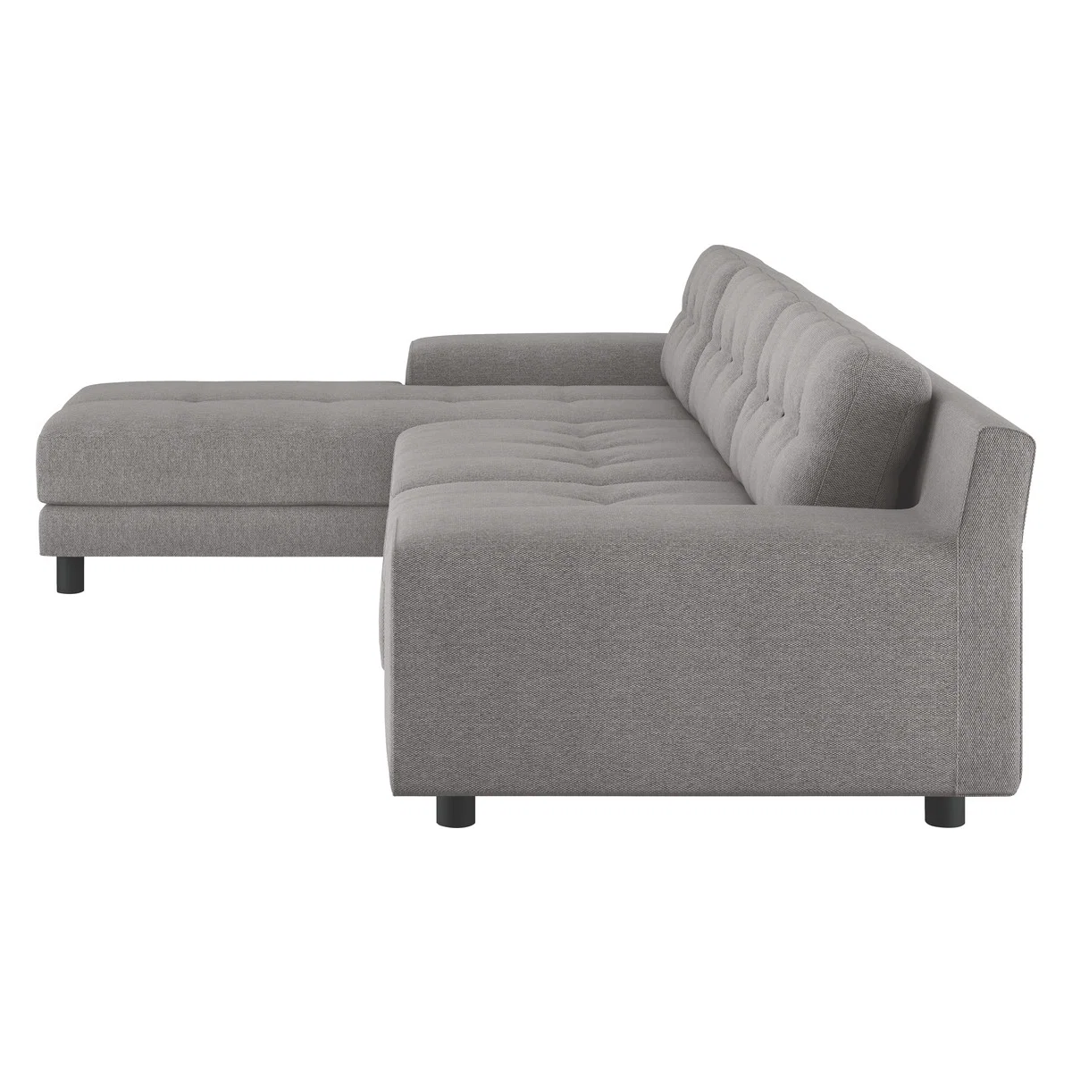 Hendricks Grey FaBric Left Arm Chaise Sofa, Grey – image 4