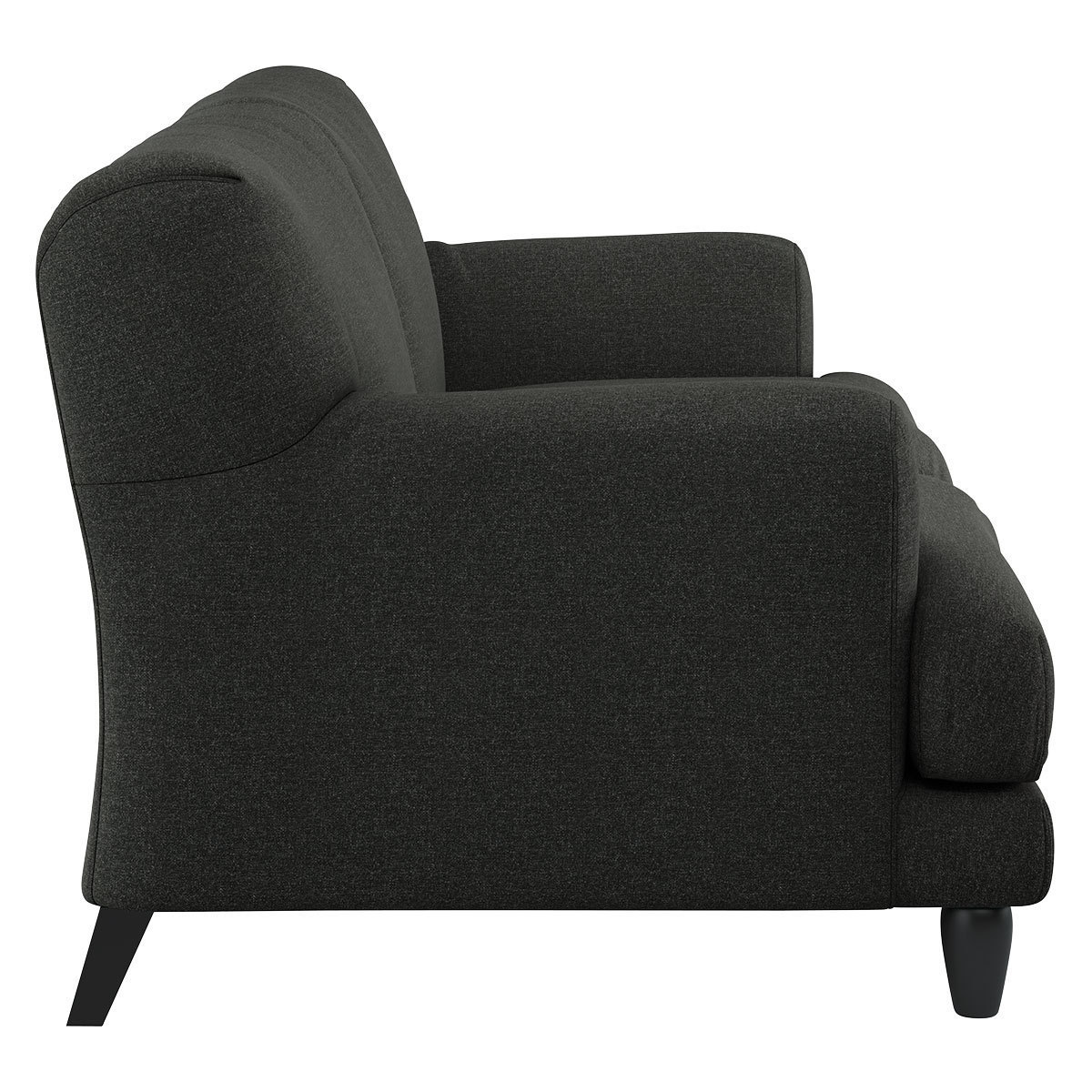 Askem Charcoal Grey Linen Mix 2 Seater Sofa, Charcoal – image 4