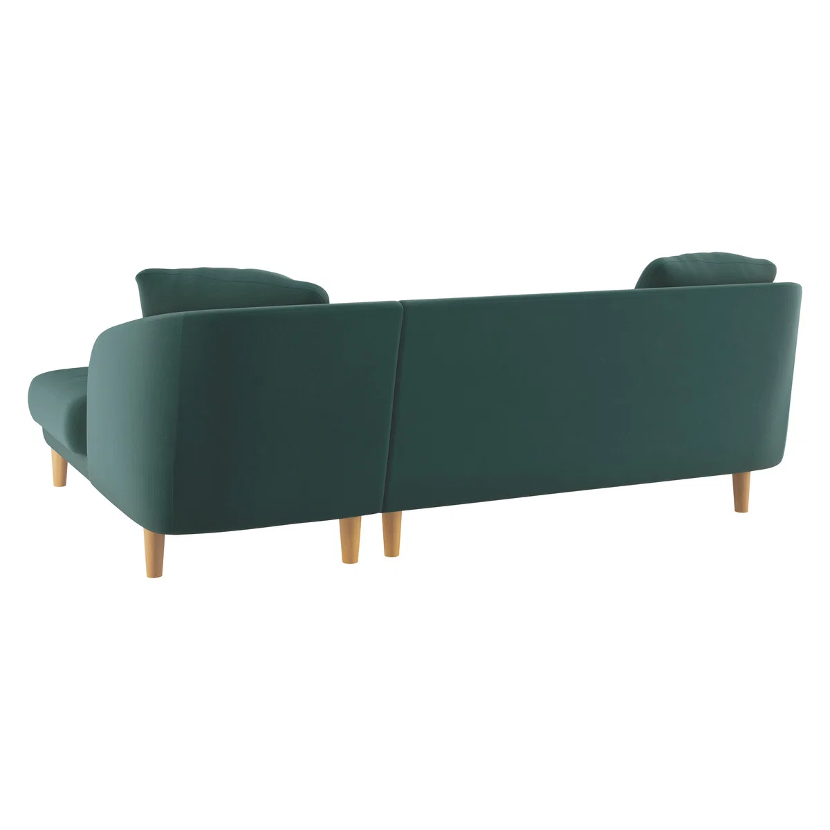 Colby Emerald Green Velvet Right Arm Chaise Sofa, Green – image 6