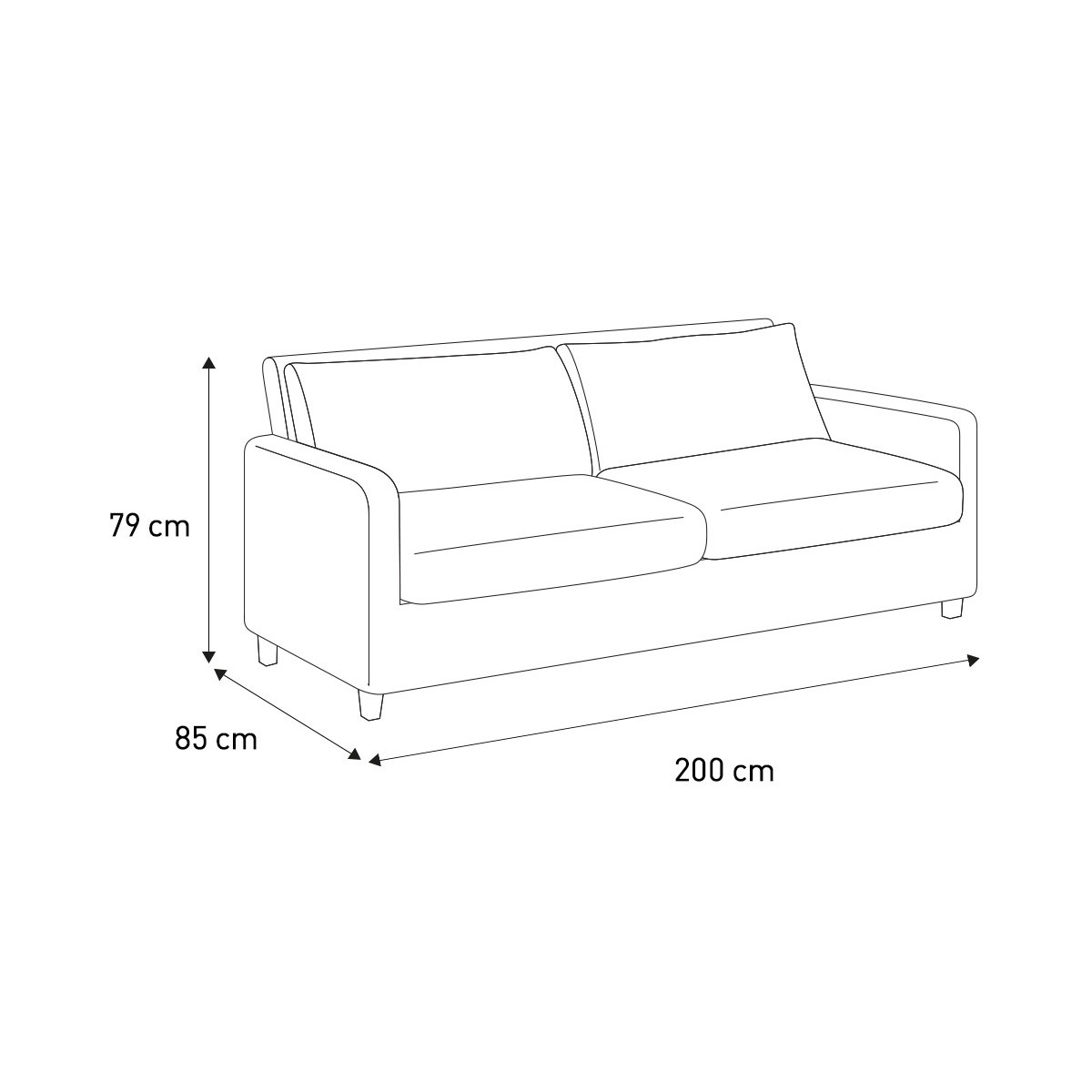 Chester Mid Tan Leather 3 Seater Sofa, Dark Stained Feet, Mid Tan – image 6