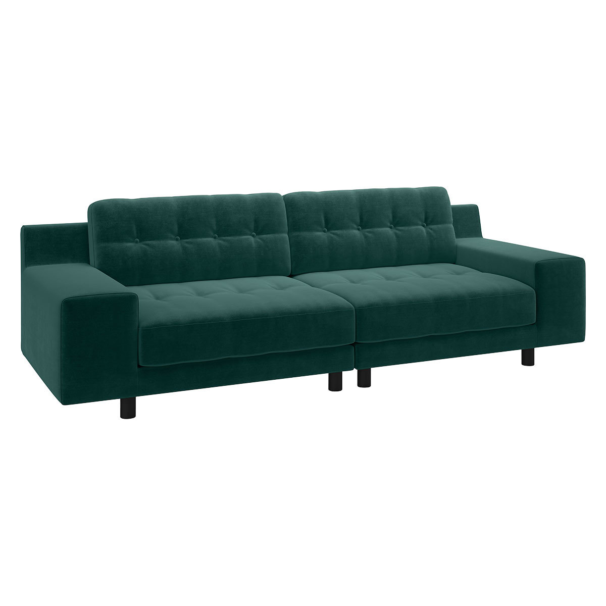 Hendricks Emerald Green Velvet 4 Easy Access Seater Sofa, Green – image 3