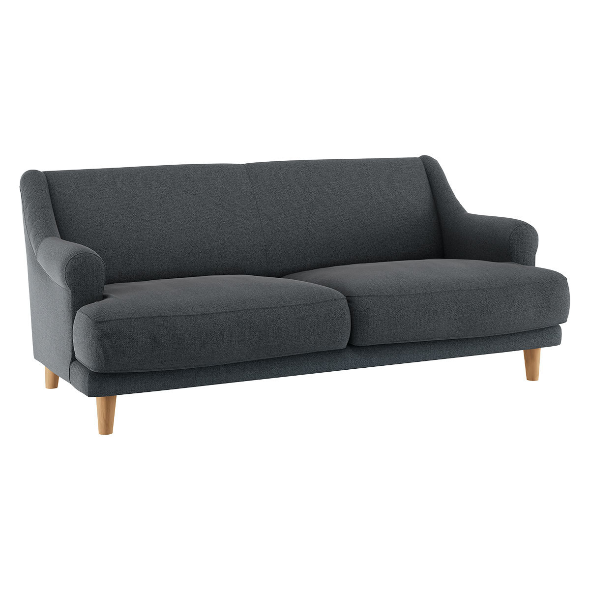 Townsend Grey Textured FaBric 2 Seater Sofa, Grey – image 4