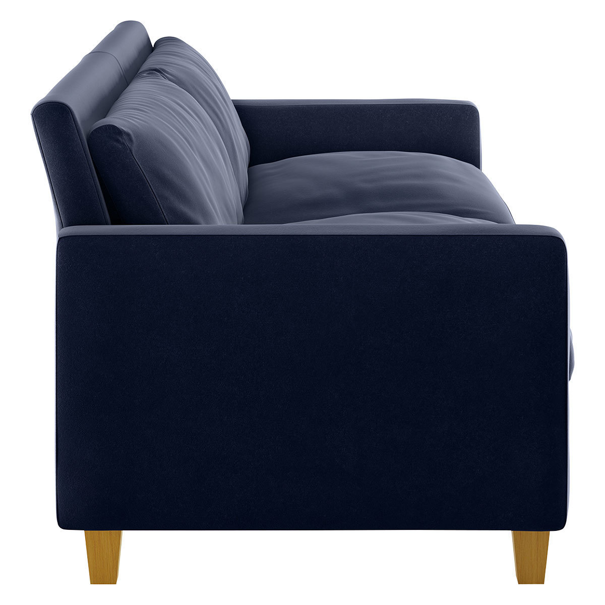 Chester Navy Blue Velvet 3 Seater Sofa, Dark Blue – image 3