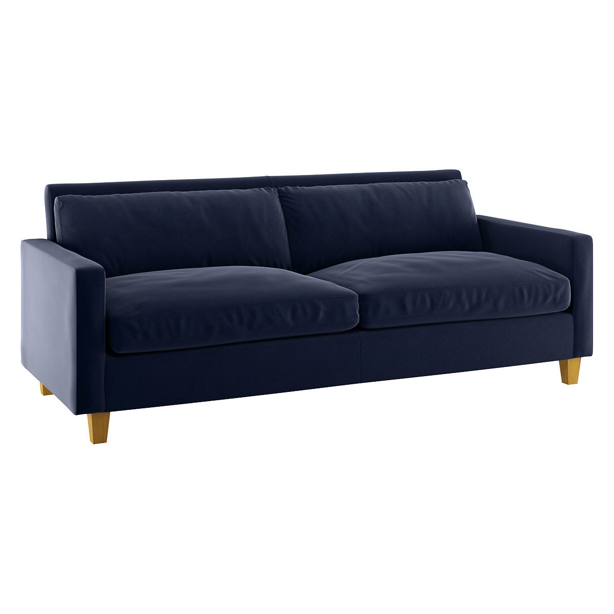 Chester Navy Blue Velvet 3 Seater Sofa, Dark Blue – image 4