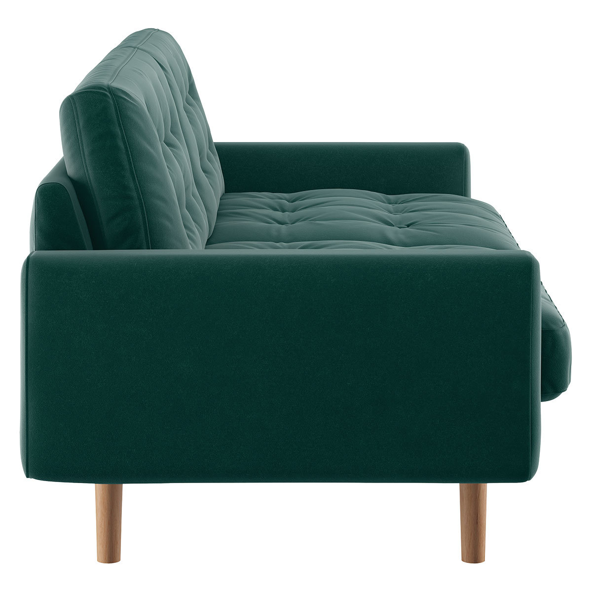 Fenner Emerald Green Velvet 2 Seater Sofa, Green – image 4