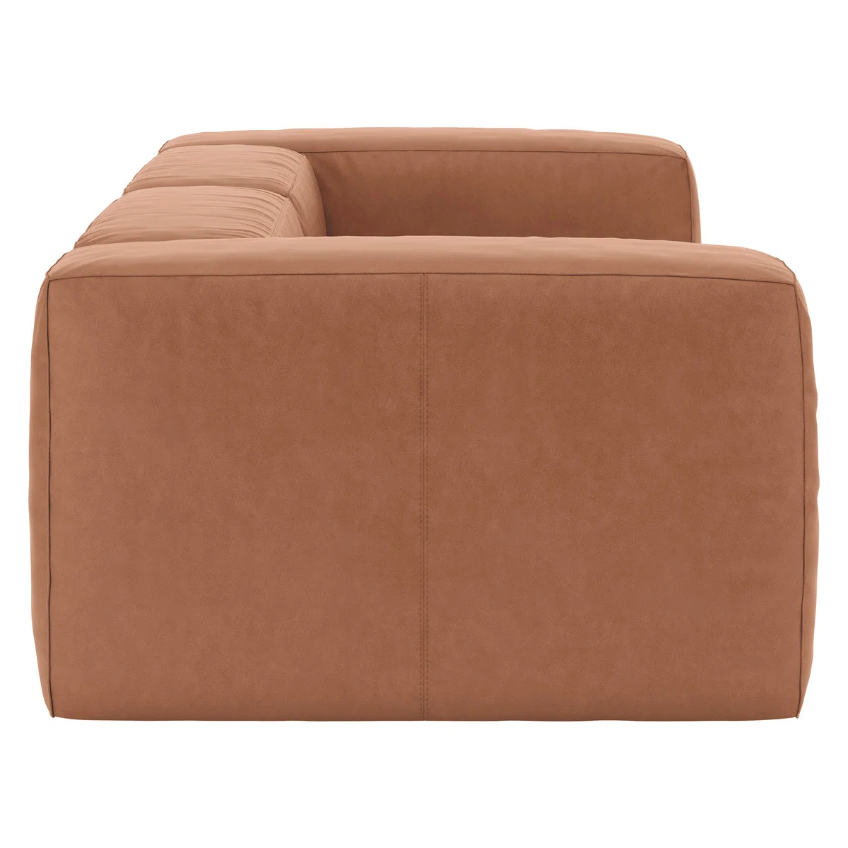 Opollo Tan Luxury Leather 3 Seater Sofa, Tan – image 4