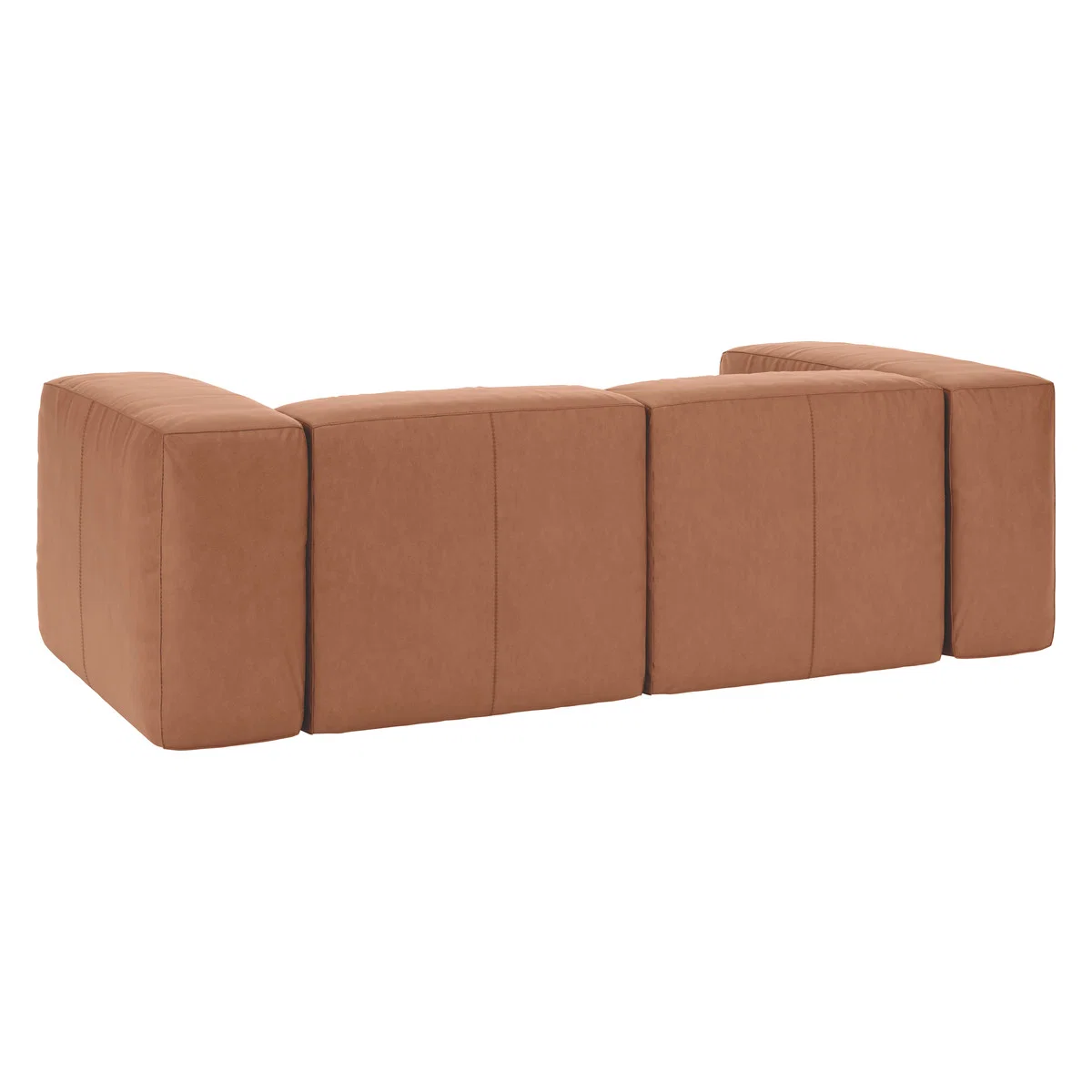 Opollo Tan Luxury Leather 3 Seater Sofa, Tan – image 5