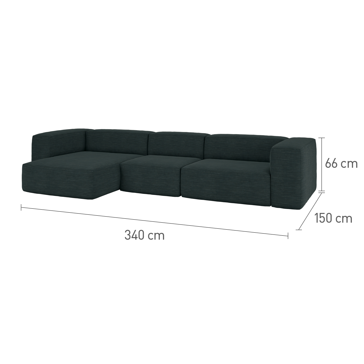 Opollo Tan Luxury Leather Large Left Arm Chaise Sofa Group, Tan – image 6