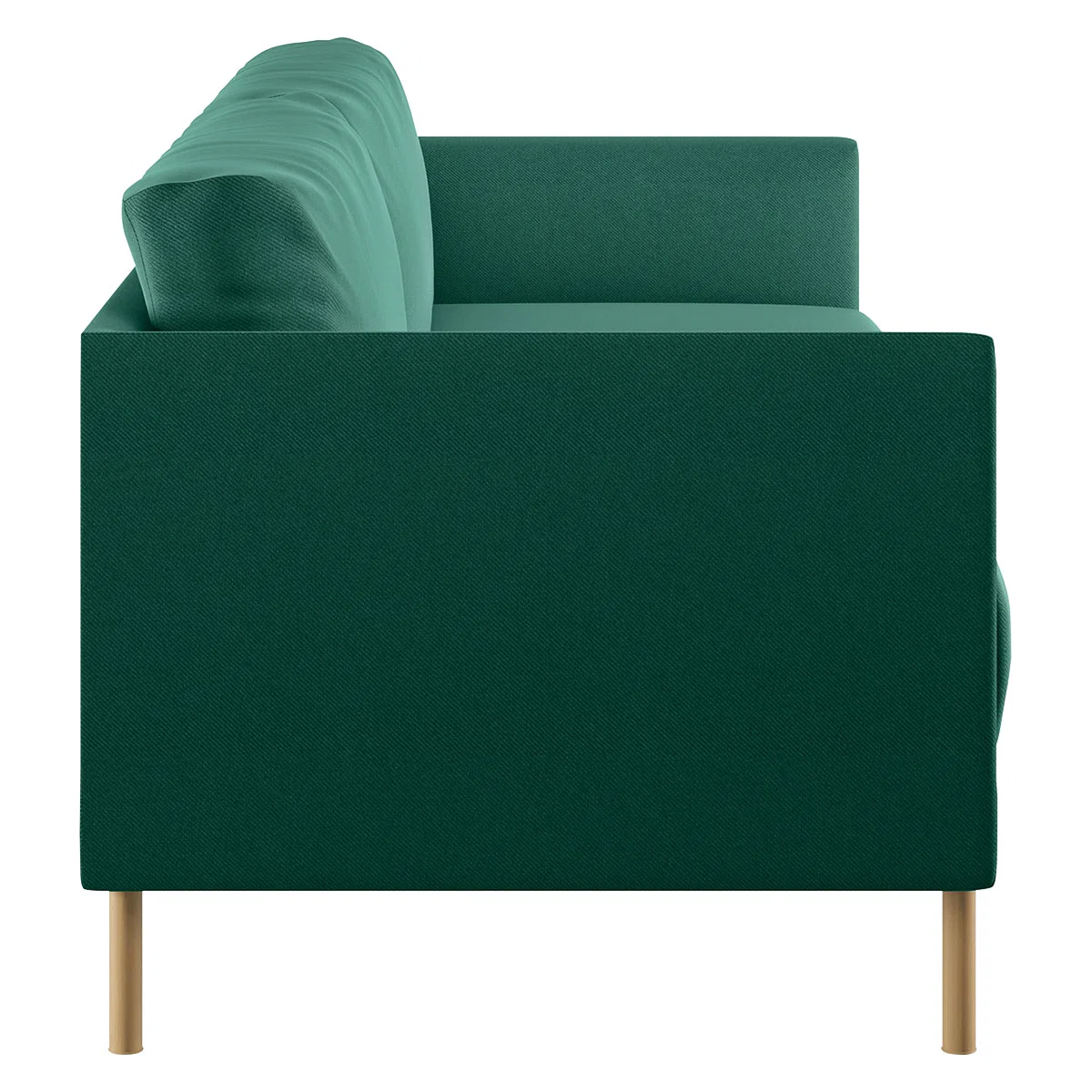 Hyde Green 3 Seater Sofa, Wooden Legs, Green – image 4