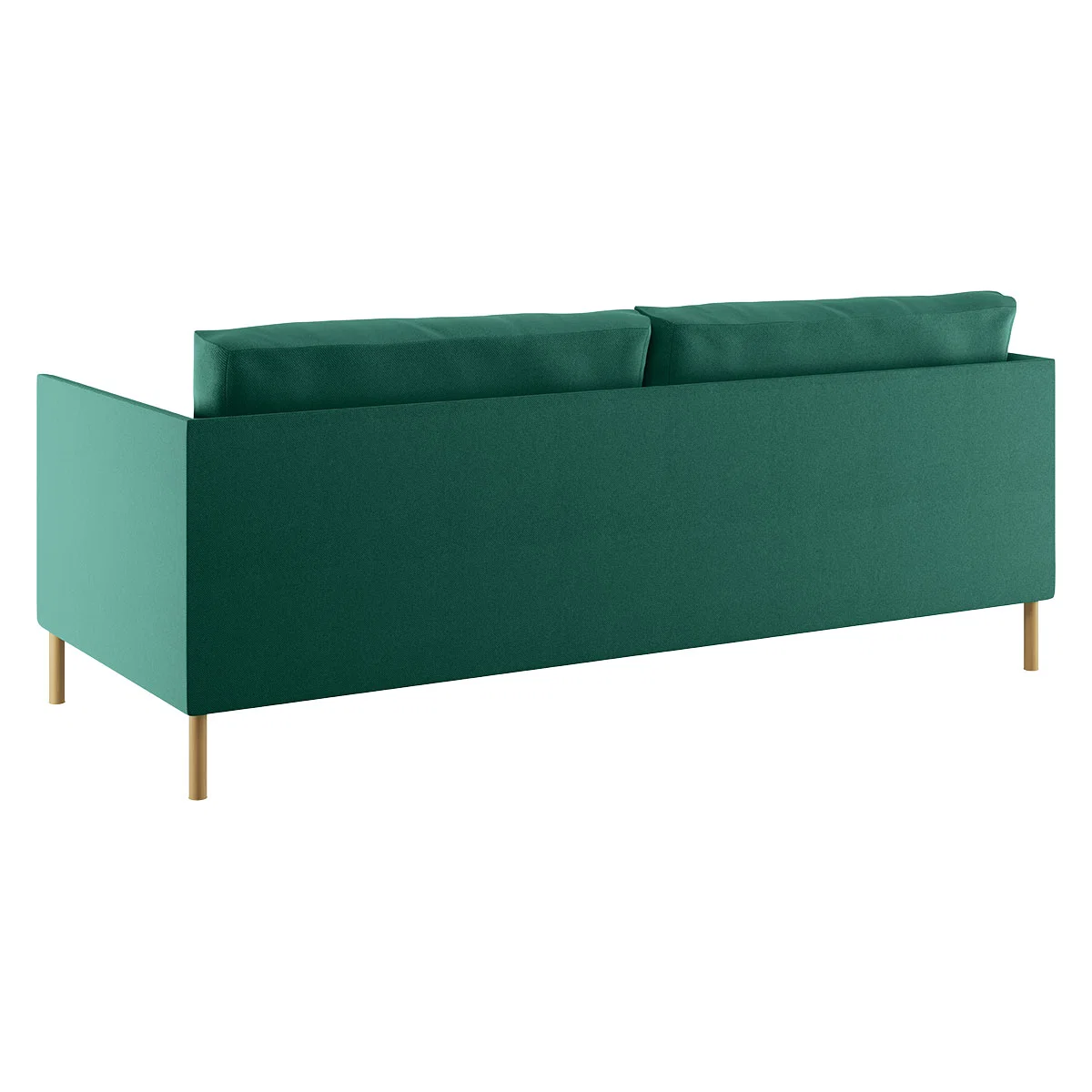 Hyde Green 3 Seater Sofa, Wooden Legs, Green – image 5