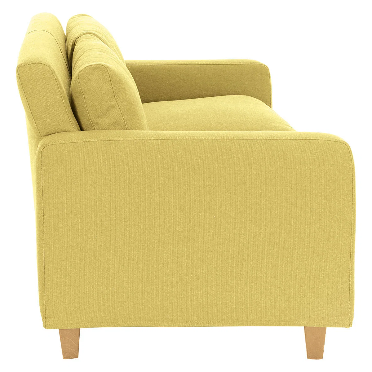 Chester Yellow FaBric 2 Seater Sofa, Saffron Yellow – image 4