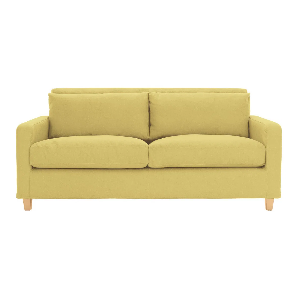 Chester Yellow FaBric 2 Seater Sofa, Saffron Yellow – image 1